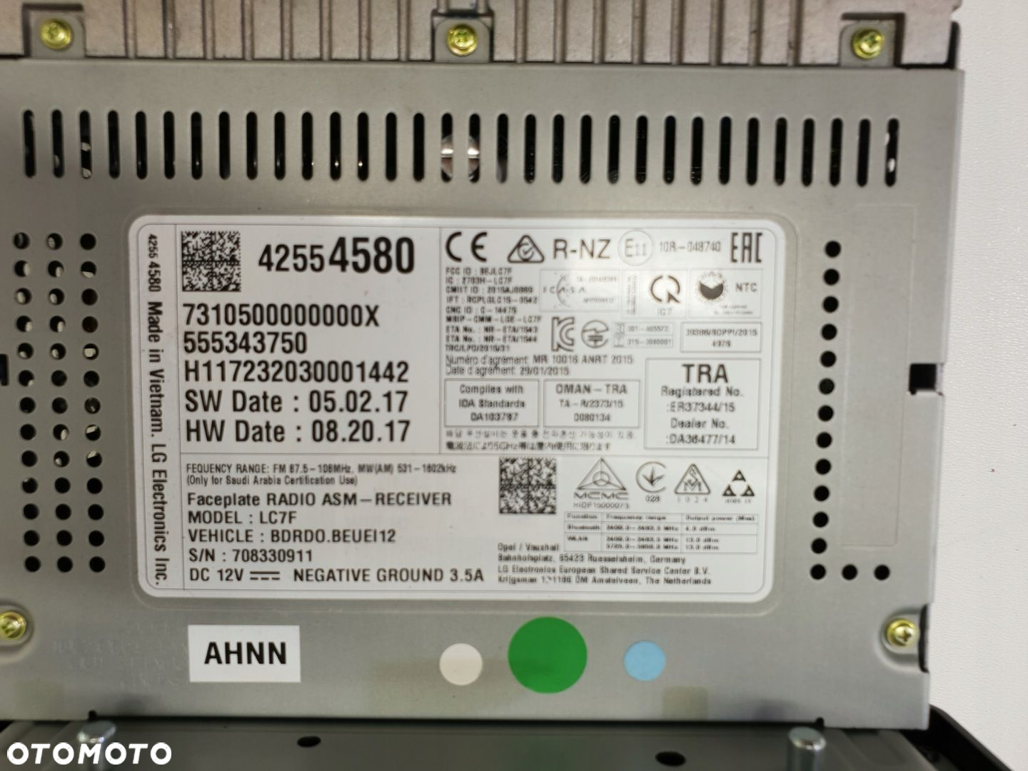 OPEL ADAM CORSA E RADIO NAWIGACJA WYŚWIETLACZ 42554580 - 3