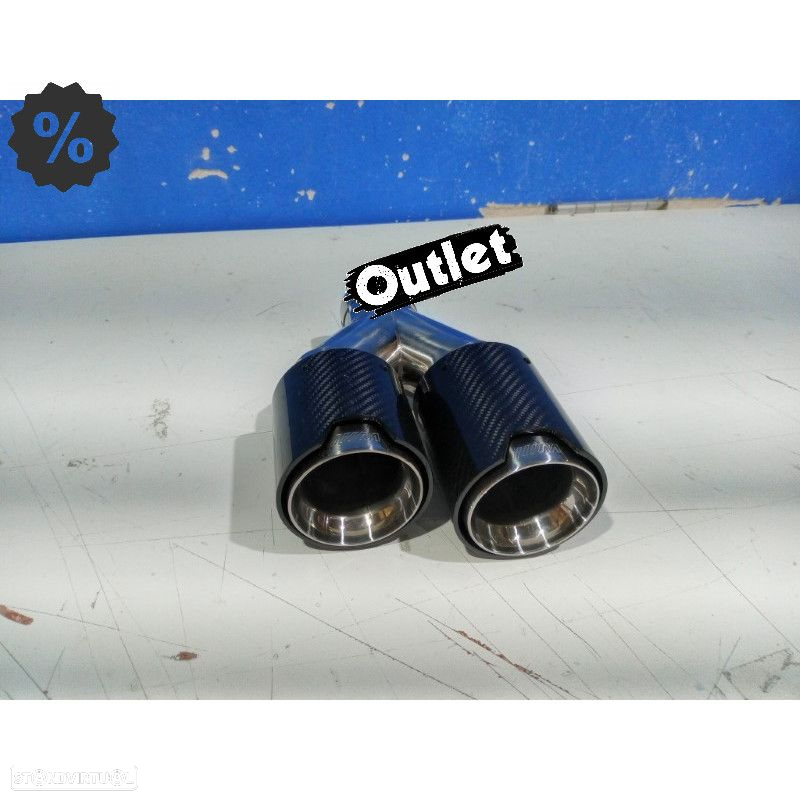 C011792C2 PONTEIRA DE ESCAPE ESQUERDA BMW LOOK M PERFORMANCE CROMADO CARBONO - 5