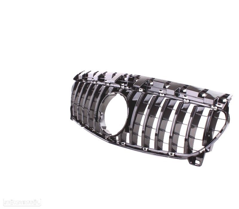 GRELHA FRONTAL MERCEDES CLA C117 16-19 LOOK AMG PRETO BRILHANTE - 2