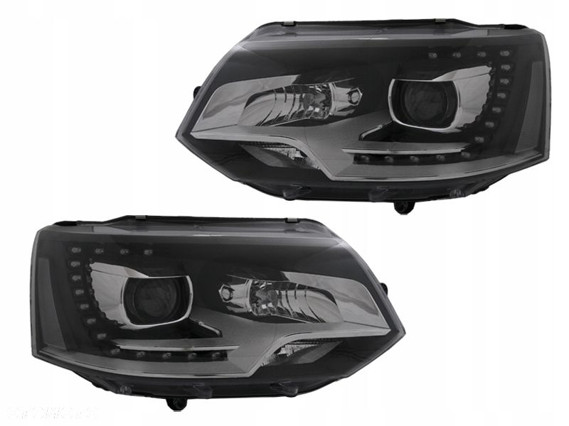 Reflektor Lampa kpl LED Soczewka h7 Xenon Look VW Transporter T5 7h Lift 09 - 5