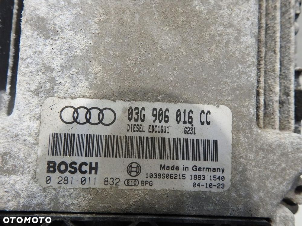 ZESTAW STARTOWY AUDI A3 8P 1.9 TDI 03G906016CC 0281011832 8P0907279C - 4