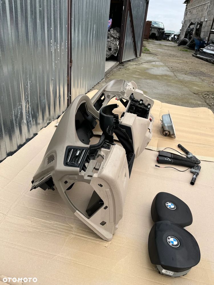 BMW 5 F10 F11 DESKA ROZDZIELCZA KOKPIT KONSOLA ARIBAG NAPINACZE ORYGINAŁ KOMPLET - 4