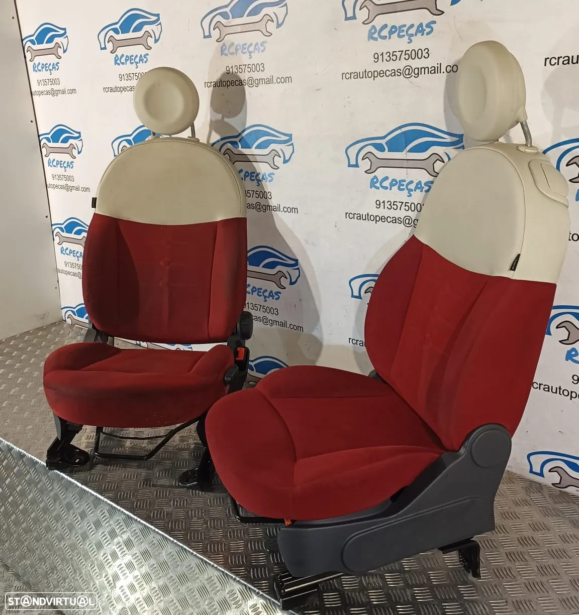 BANCOS FIAT 500 312 TECIDO QUARTELAS - 4