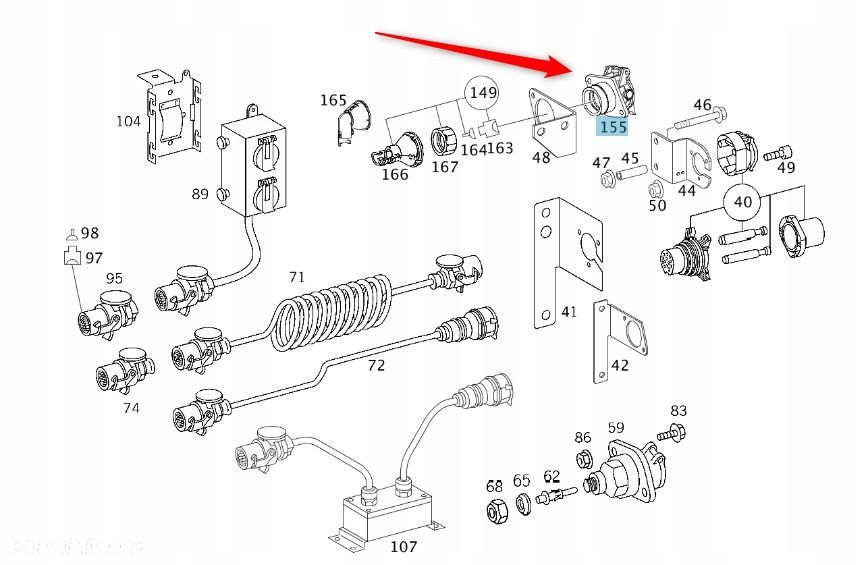 GNIAZDO WTYCZKA PRZEWODU ABS 15PIN MERCEDES ORYG - 7