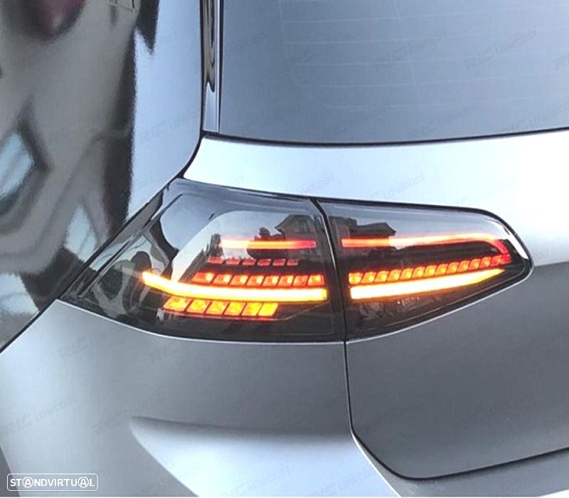 FAROLINS VOLKSWAGEN VW GOLF 7 7.5 12-20 FULL LED DINÂMICOS PRETO FUMADO - 2