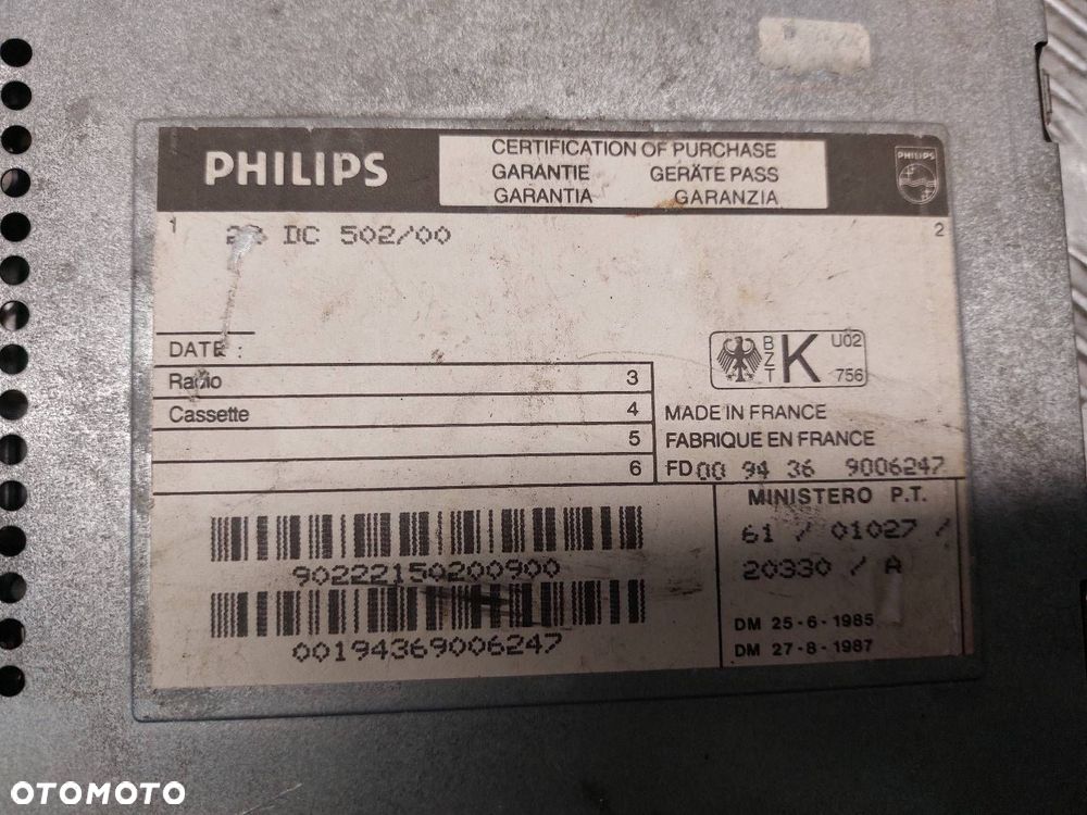 RADIO SAMOCHODOWE KASETY 22DC502/00 DC502 PHILIPS - 4