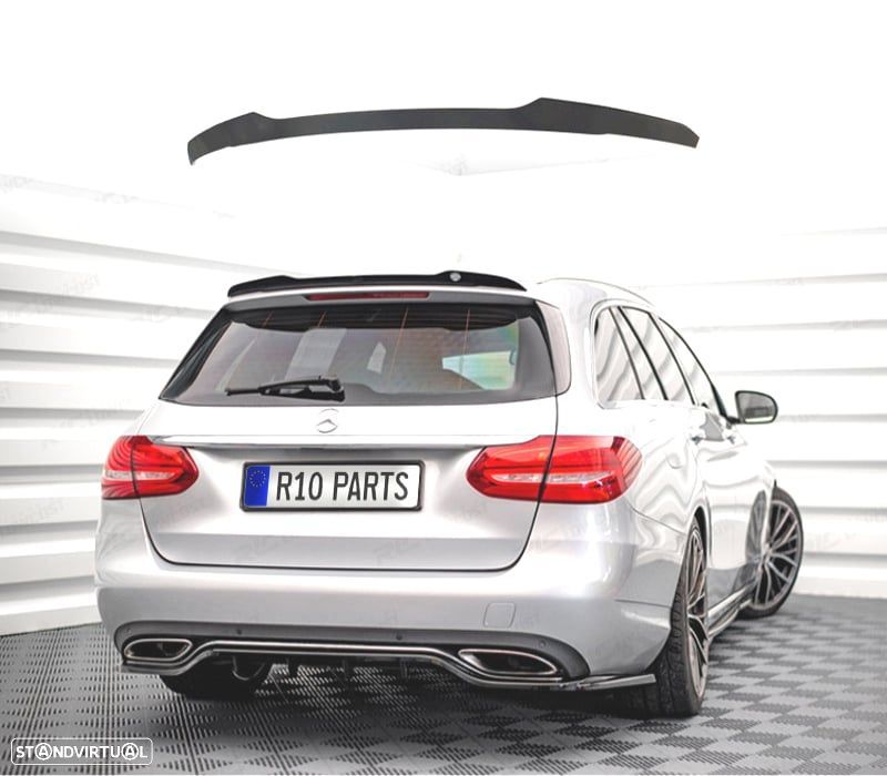 AILERON SPOILER MERCEDES 14-18 W205 PRETO BRILHANTE - 1