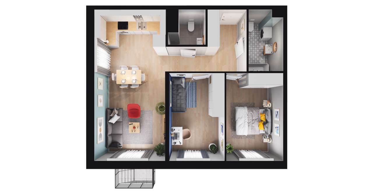 3-pokojowe mieszkanie 64m2 + balkon Bez Prowizji