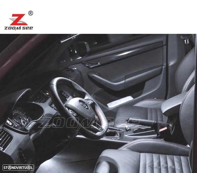 KIT COMPLETO DE 17 LÂMPADAS LED INTERIOR PARA SKODA OCTAVIA MK 3 MKIII RS COMBI 5E5 WAGON 2013 + - 4