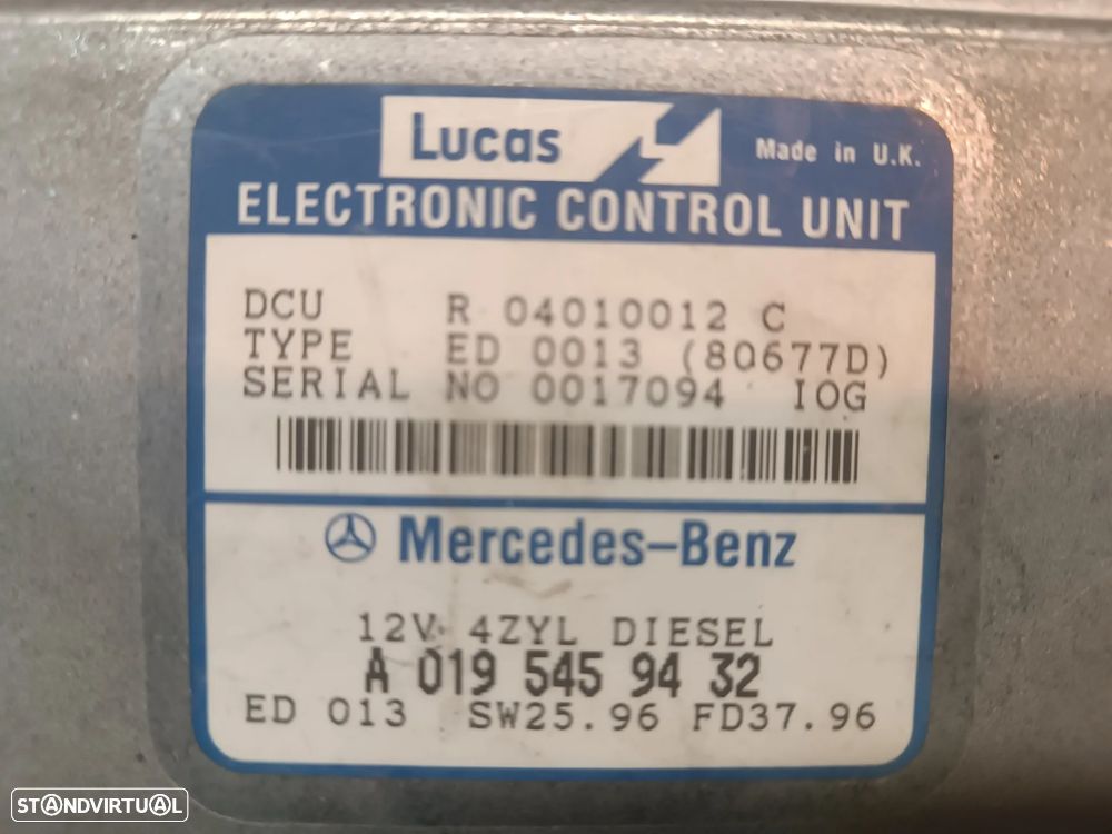 CENTRALINA DO MOTOR MERCEDES C220D W202 A0195459432 R04010012C - 3
