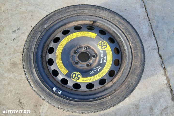 Roata de rezerva R16 1J0601027AD  1J0601027AC  205/45 R16 61/2JX16H2 - 1