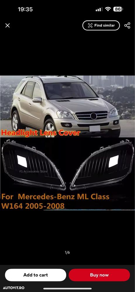 Set sticle far/faruri Mercedes Benz ML W164 non facelift 2005-2008 - 1