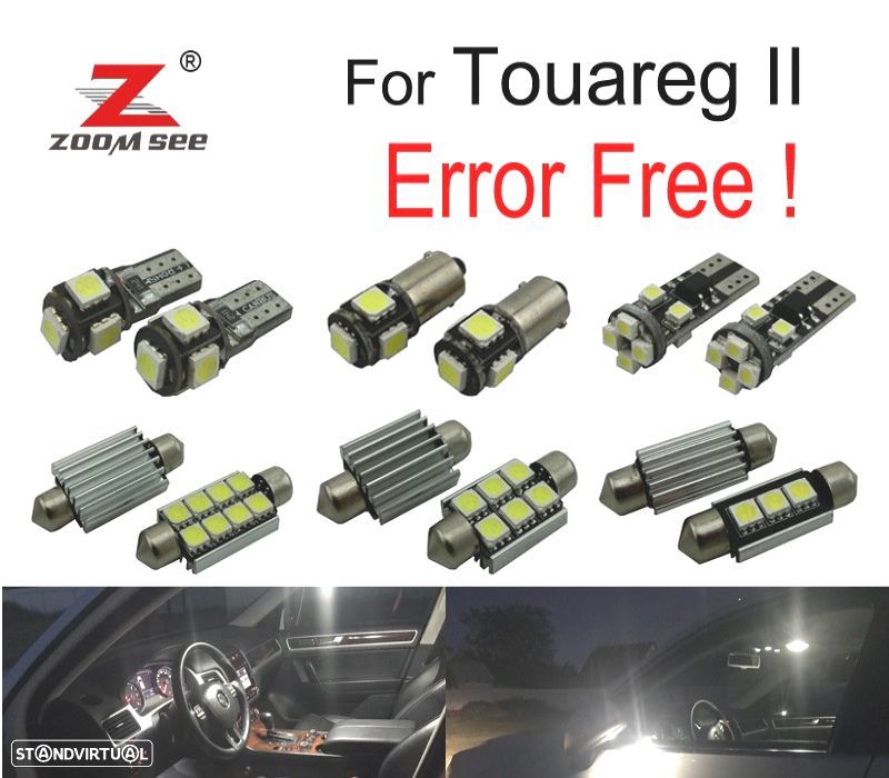 KIT COMPLETO DE 23 LÂMPADAS LED INTERIOR PARA TOUAREG II 7P 7P5 7P6 10- - 1