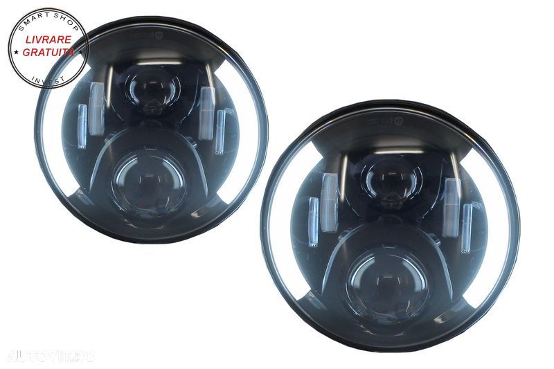 Faruri Full LED CREE Jeep Wrangler JK (2007-2017) Mercedes G-Class W463 (1989-2017- livrare gratuita - 7