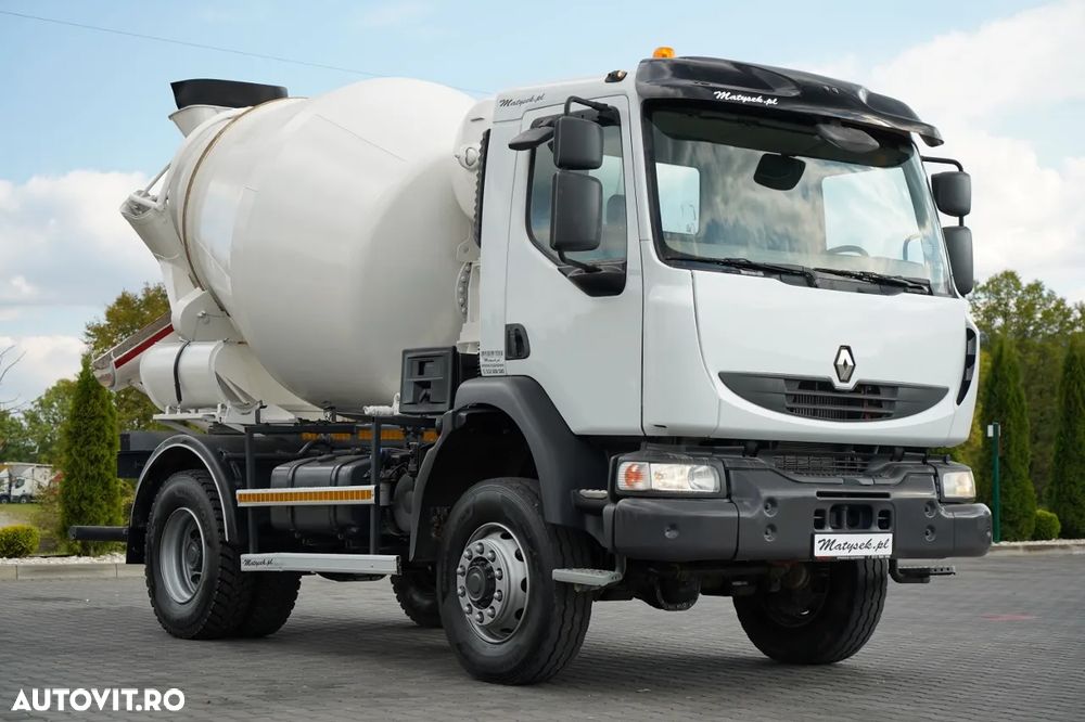 Renault KERAX / 4x4 / BETONIERĂ 5m³ / MANUALĂ / - 1