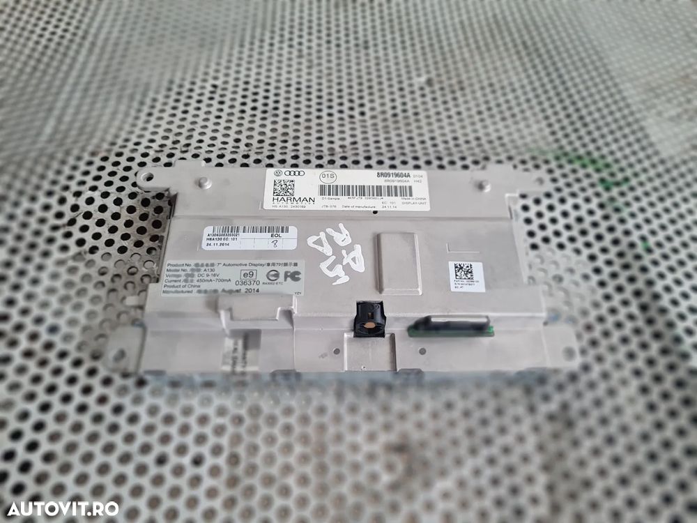 Display Navigatie Audi A4 B8 A5 2.0 Tdi Euro 5 Cod Motor CJC Cutie Automata NYM An 2012-2013-2014-2015 Cod 8R0919604A Volan Stanga Dezmembrez Audi A5 Facelift 2.0 Tdi Automat Motor CJC Cutie Automata NYM Volan Stanga Xenon Piele An 2012-2013-2014-2015 - 4