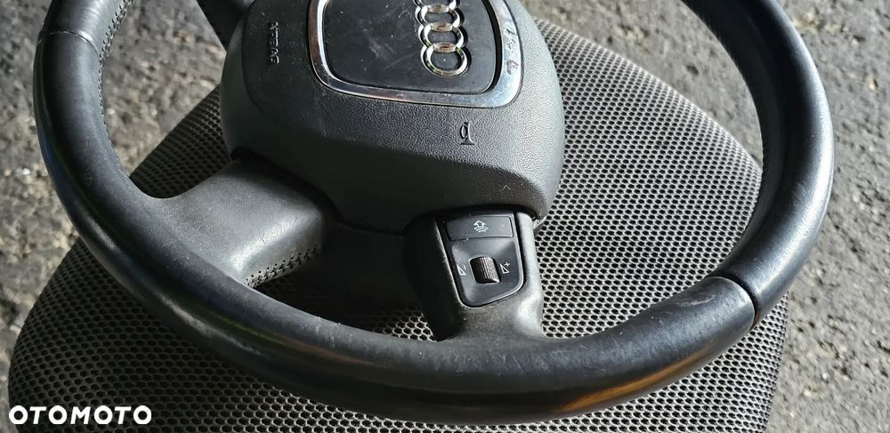 Kierownica skórzana multifunkcja airbag poduszka komplet Audi A4 B7 - 2