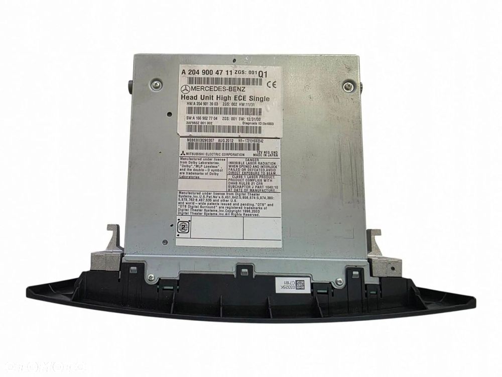 RADIO NAWIGACJA MERCEDES C-KLASA W204 LIFT E-KLASA C207 A2049004711 - 2