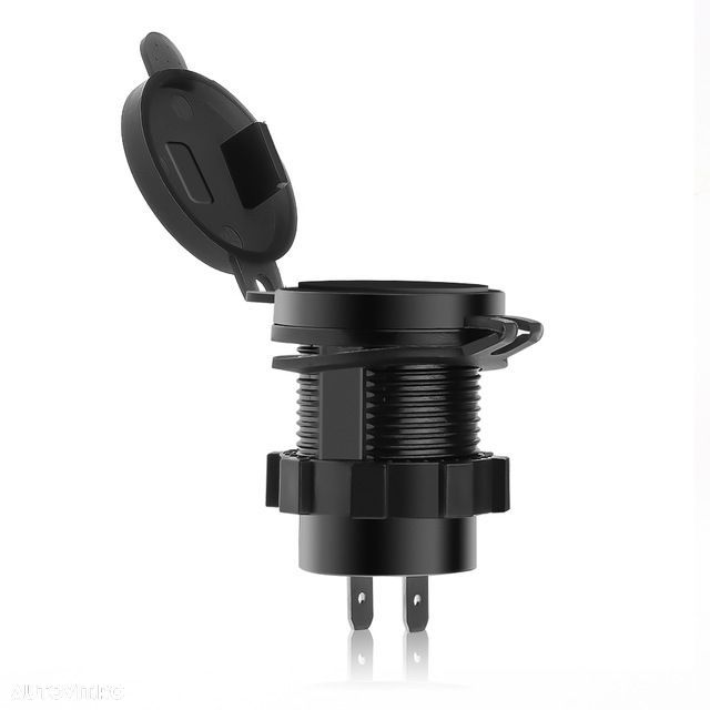 Priza auto cu incarcare USB cu indicator de voltaj - 2
