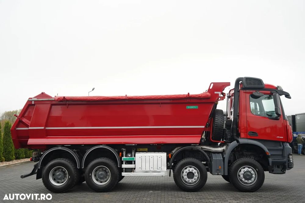 Mercedes-Benz AROCS 4145 / 8x6 / BASCULABILĂ PE SPATE / SKIBICKI / CUTIE DE VITEZE MANUALĂ / ANVELOPE NOI - 11