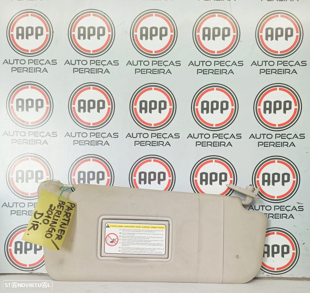 Palas sol Citroen Berlingo, Peugeot Partner de 2012, esquerda e direita. - 4