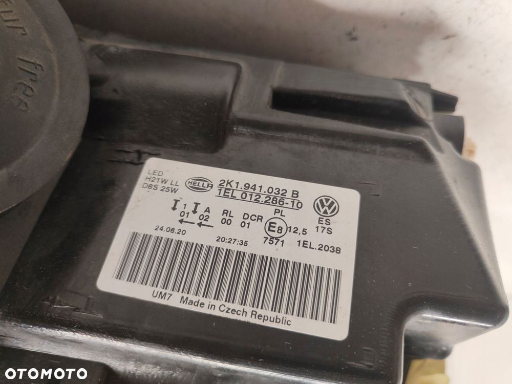 vw caddy 2k1 lift bi-xenon led lampa prawa przód 2k1941032b - 8