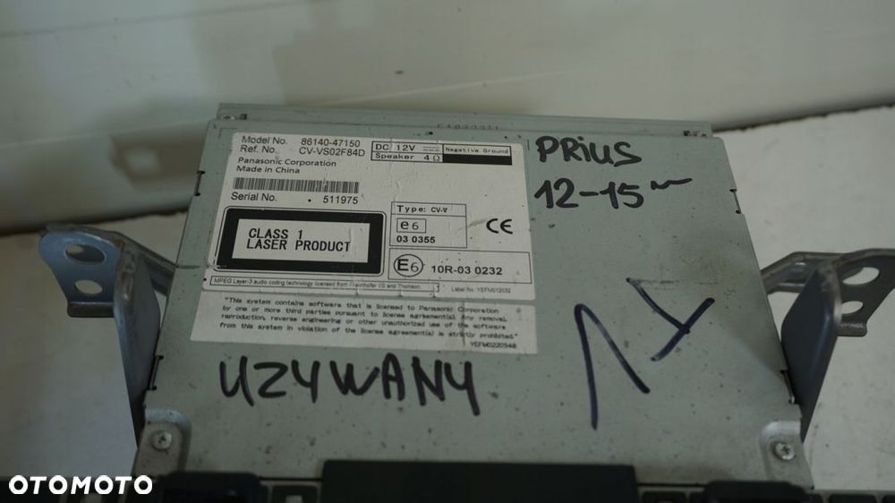 RADIO WYŚWIETLACZ PANEL TOYOTA PRIUS 12-15 - 3