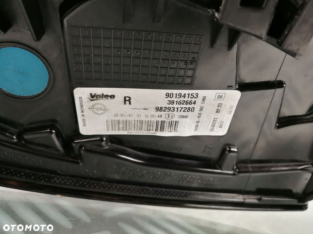 90194153 lampa prawa prawy tył tylna w błotnik OPEL CORSA F VI 6 2019- EURO - 6