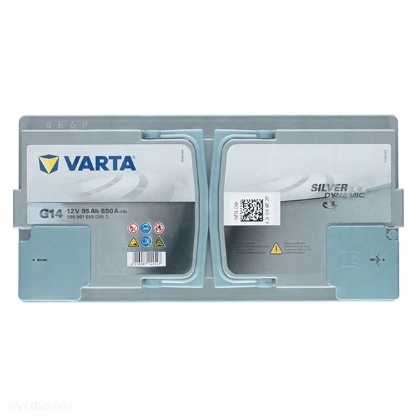 Akumulator Varta AGM G14 12V 95Ah 850A L5 StartStop P - 26,4 kg - 3