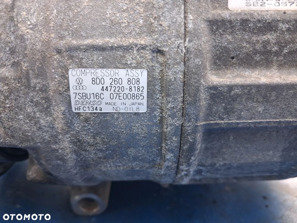 Sprężarka klimatyzacji Volkswagen Passat B5 FL Lift Audi A4 B5 FL Lift A6 C5 FL Lift Skoda Superb Denso 7SBU16C  8D0260808  447220-8182 pompa kompresor klimy 1.9 TDI - 5