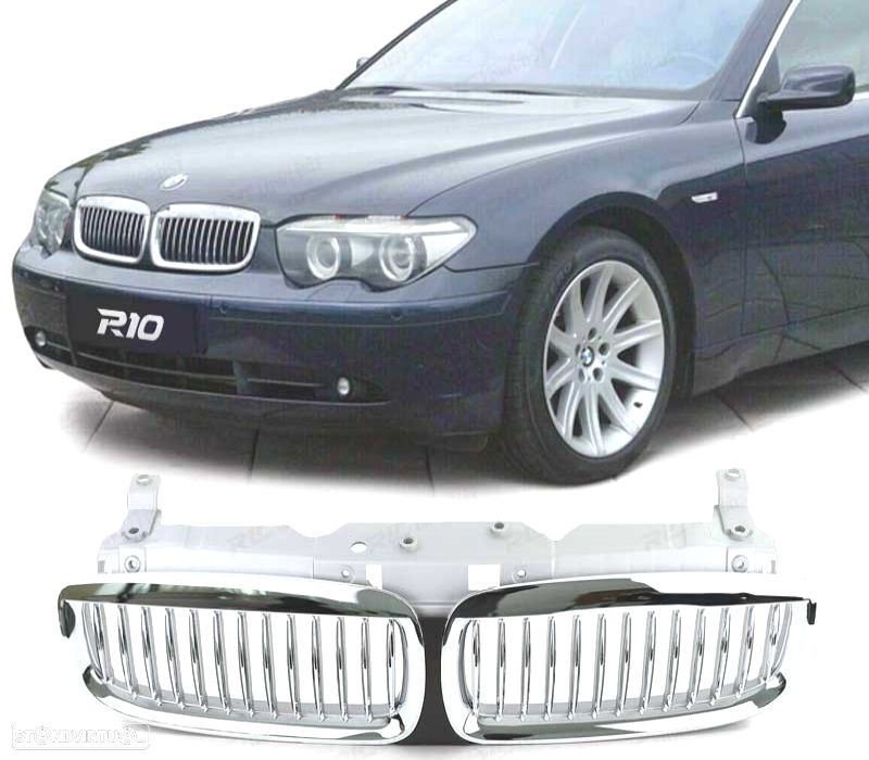 GRELHAS FRONTAIS BMW E65 E66 CROMADA - 1