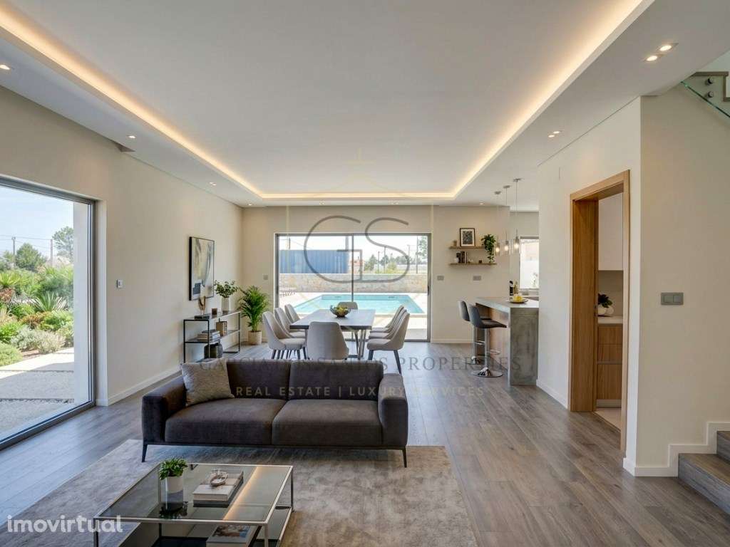 Moradia T4 Nova com Piscina Aquecida, Garagem e Jardim - Grande imagem: 2/33