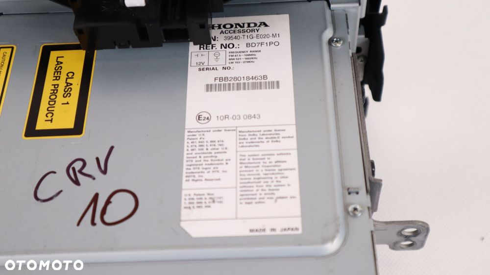 HONDA CR-V IV 12- RADIO NAWIGACJA 39540-T1G-E020-M1 - 7