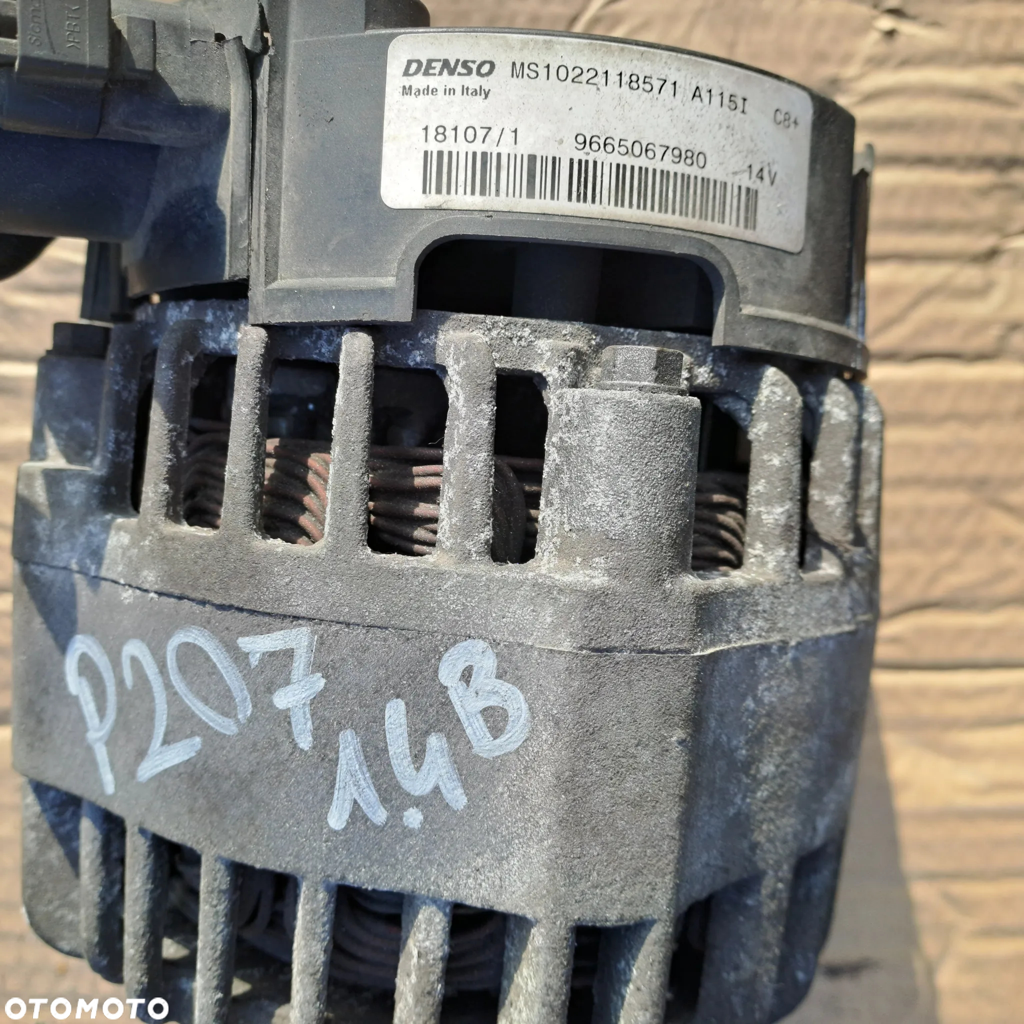Alternator Peugeot 207 1.4 benzyna 9665067980 Denso - 10