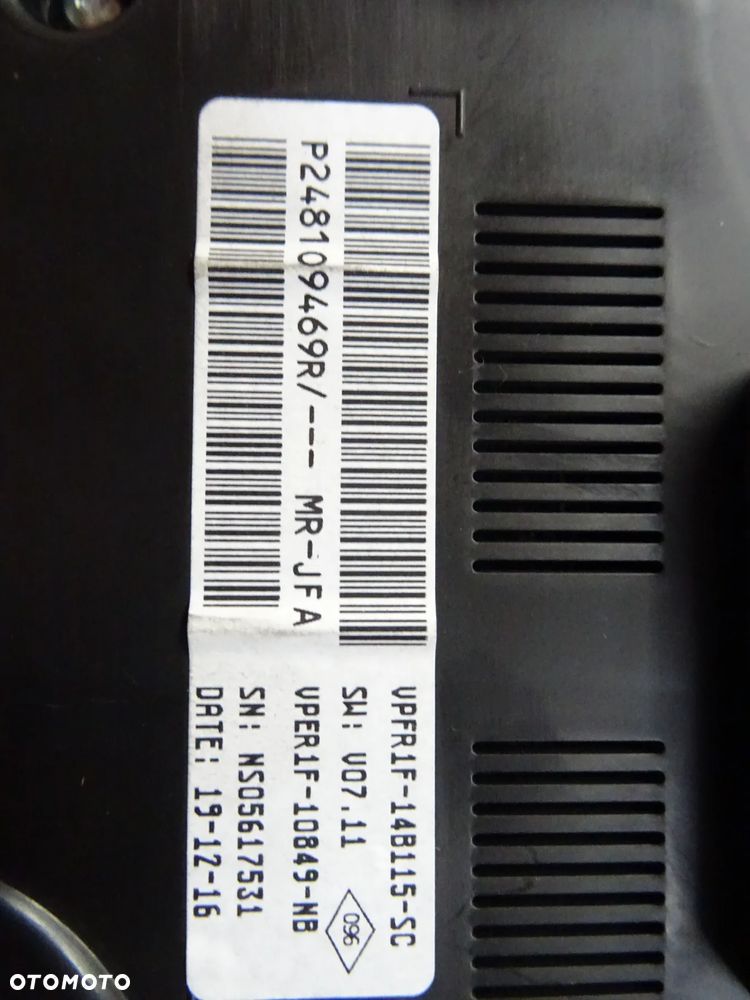 237106468R zestaw startowy Komputer licznik karta 1.6 Biturbo Renault Scenic IV czesci - 4