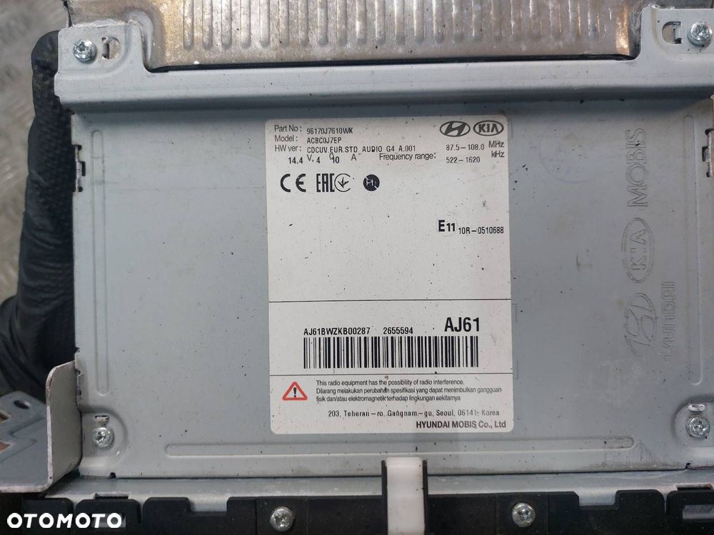 RADIO ODTWARZACZ + WYŚWIETLACZ KIA CEED III 96170J7610WK 96170J7610 - 3