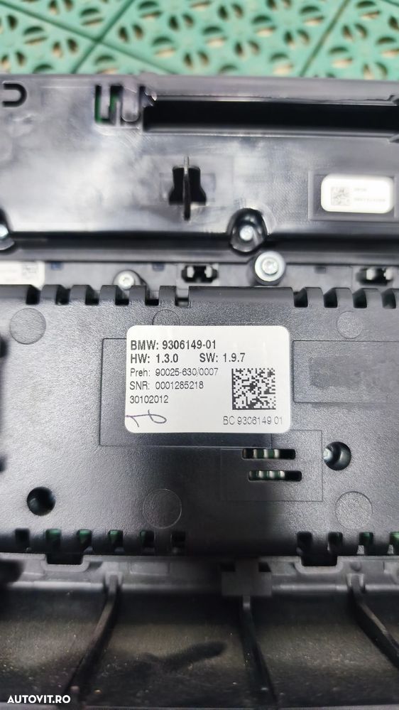 Panou clima BMW F10 F11 cu incalzire in scaune 9306149 - 3