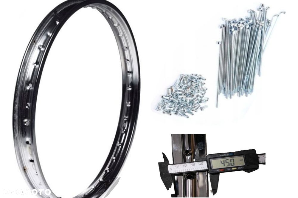 felga obręcz wąska do rysia żaka 1.35-19 szprychy 193 2.8mm komar 232 - 2