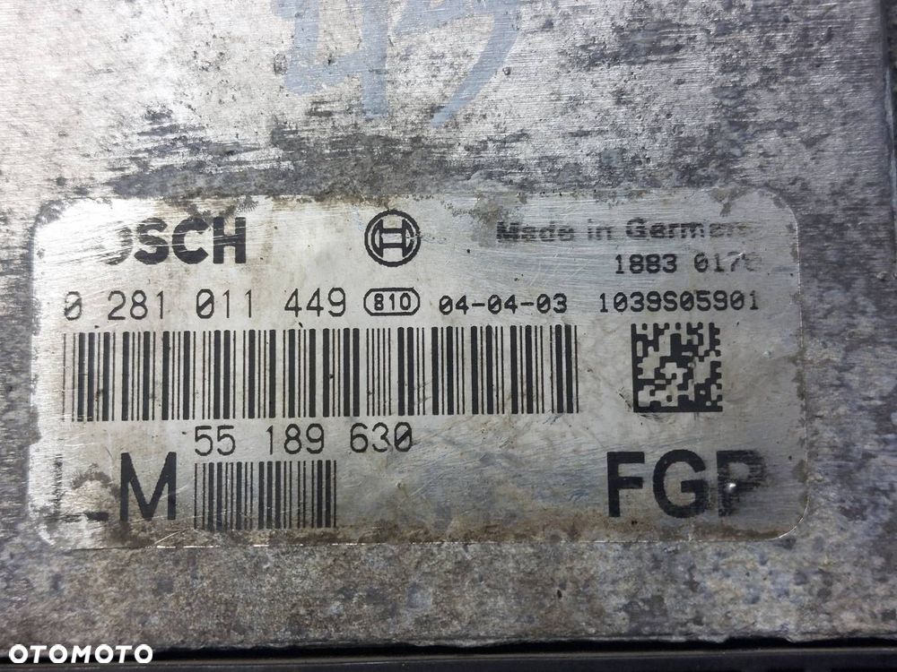 ZESTAW STARTOWY OPEL VECTRA C 1.9 CDTI 55189630 13165349 13144741UZ - 4