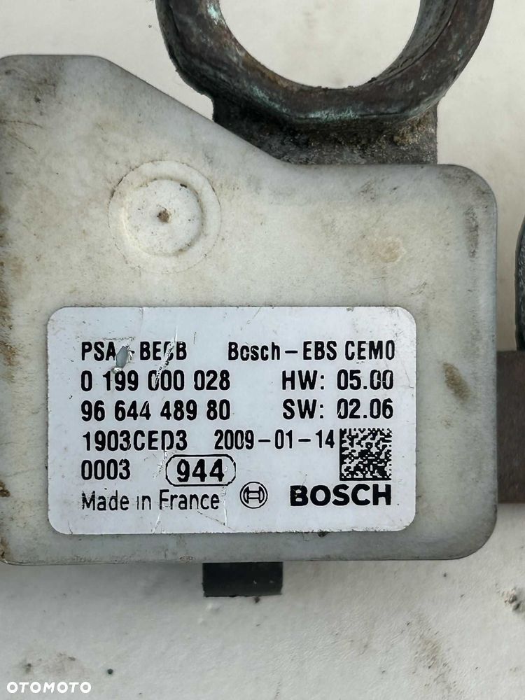 Bezpiecznik kabel klema minusowa Citroen 96644.48980  968477.2180 - 6
