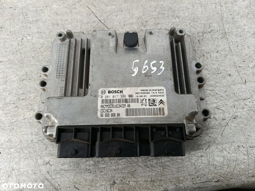 KOMPUTER, STEROWNIK CITROEN C3 II 0281017388    9666986880 1.4 HDI 70KM - 1