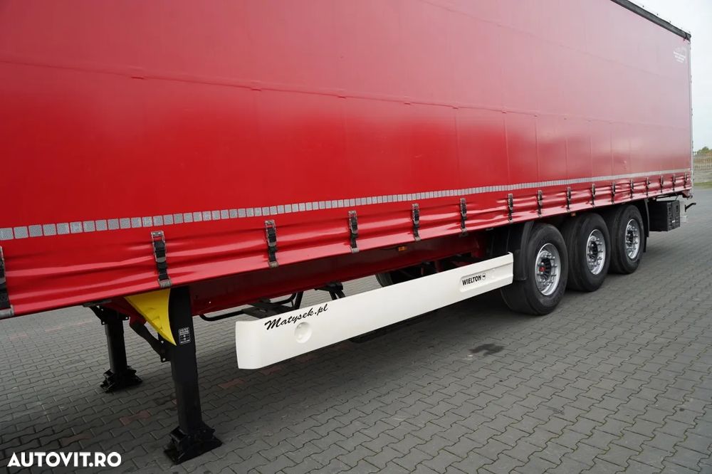 Wielton CORTINĂ STANDARD / REMORCA DIN OȚEL - 9 M / AXĂ RIDICATĂ / SAF - 10