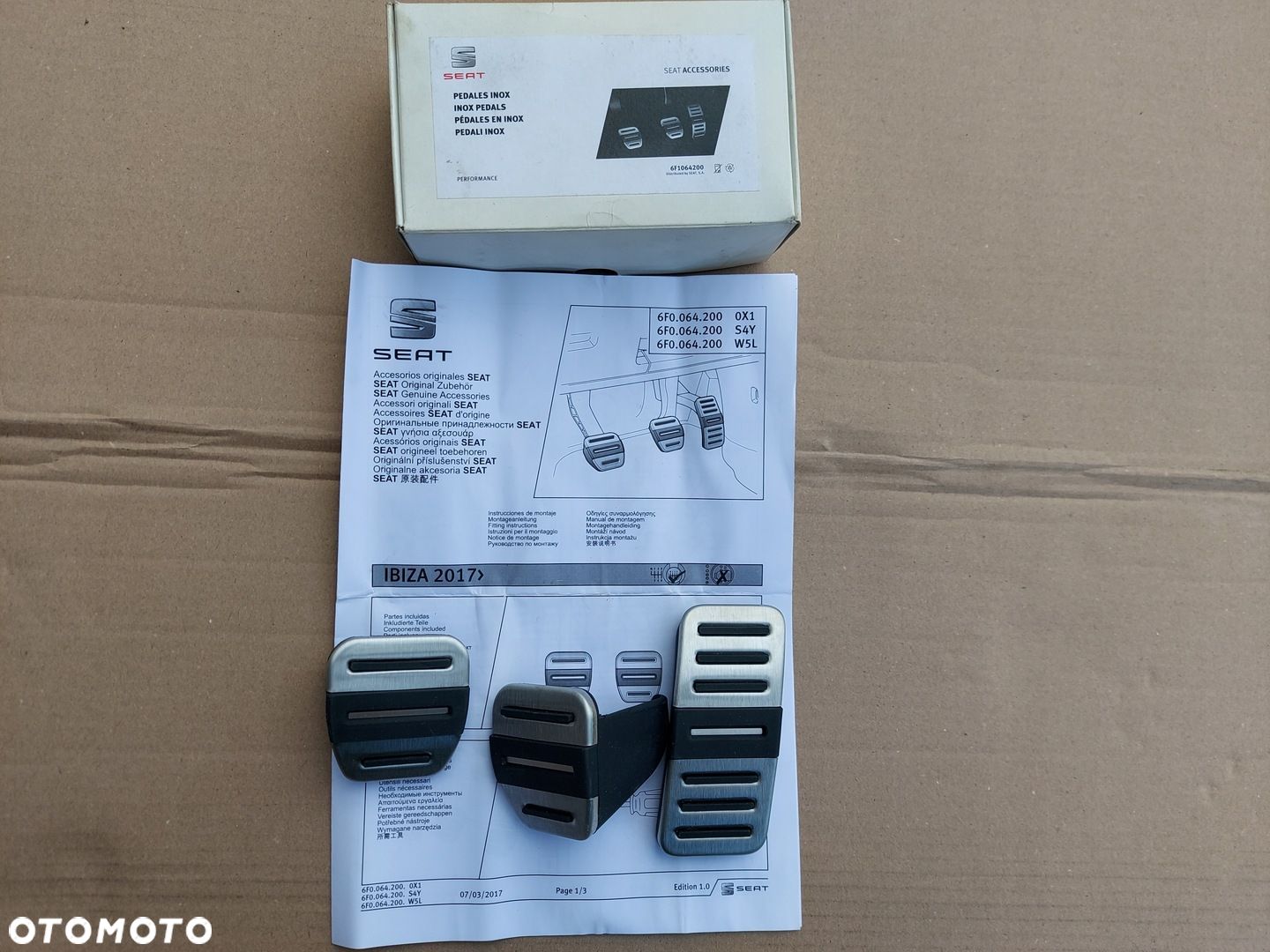 Seat Ibiza V 17-22 6F0 Nakładki na Pedały Nowe Oryginał - 1