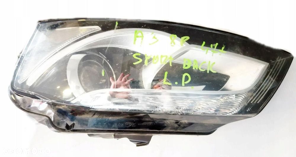 AUDI A3 8P 8P LIFT LAMPA LEWA BI XENON EUROPA 8P0941003BE - 2