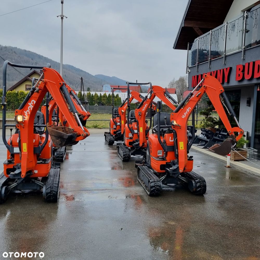 Kubota U10 Minikoparka Japońska 1.1tony. HURT! z Norwegii każda sztuka IGŁA! Zero śladów zużycia ładny stan gąsienic. Rok od 2015 do 2019. Jedna cena! Silnik 3 cylindry. Minikoparki sprowadzone z Norwegii. Rozsuwane Podwozia. Szybka Wolna jazda. Wyjscia dodatkowe na młot lub wiertnice. Serwisowane w DEKRA. Okazja do wyczerpania zapasów!  Zero luzów czy wycieków. Maszyny Pochodzą z dużej szkółki roślinnej. Potężna moc. Wersja Norweska - 32