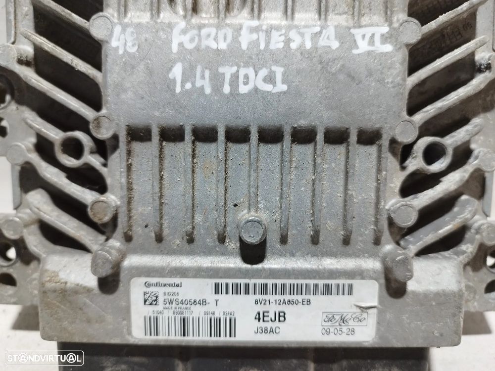 .CENTRALINA ENGINE CONTROL FORD FIESTA VI MK6 5WS40584CT / 8V2112A650EC F6JB - 4