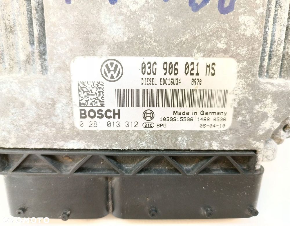KOMPUTER SILNIKA STEROWNIK VW PASSAT B6 2.0 TDI 03G906021MS 0281013312 - 3