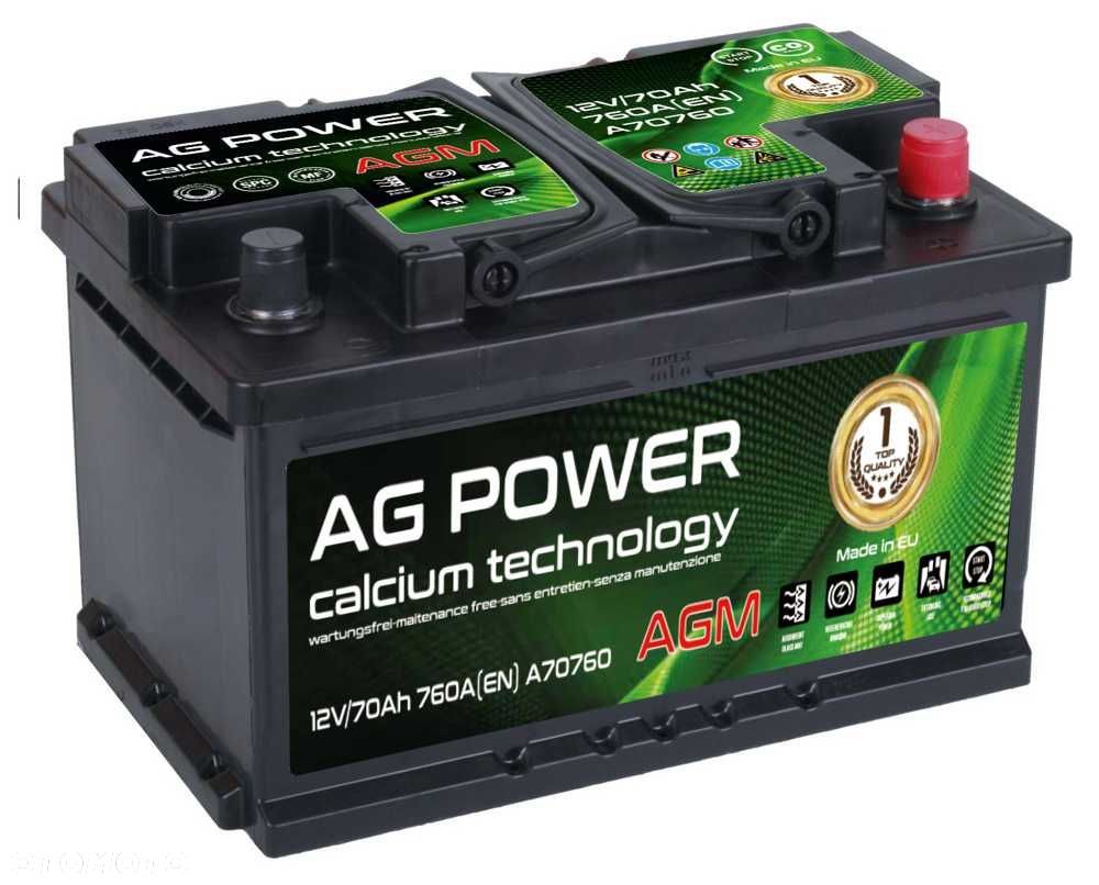 Akumulator AG POWER AGM 12v 70ah 760a P+ Radom WYSYŁKA free - 1