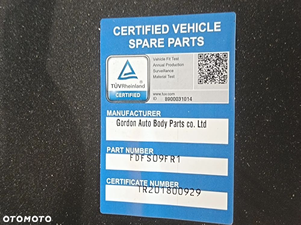 NOWY BŁOTNIK PRZEDNI PRAWY FIESTA MK7 VII ZAMIENNIK FDFS09FR1 - 6