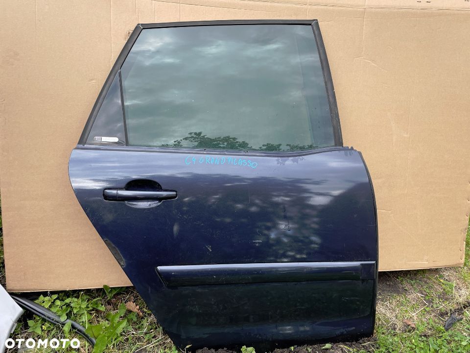 CITROEN C4 GRAND PICASSO DRZWI PRAWE TYLNE PRAWY TYŁ KOMPLETNE KLAMKA SZYBA ZAMEK - 1